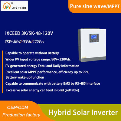 하이브리드 태양광 인버터 80V-320V PV 입력과 5KW 120Vac 출력
