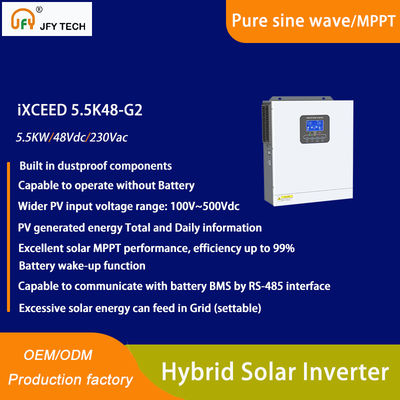 6.2kW 단일 단계 하이브리드 태양광 인버터 230vac